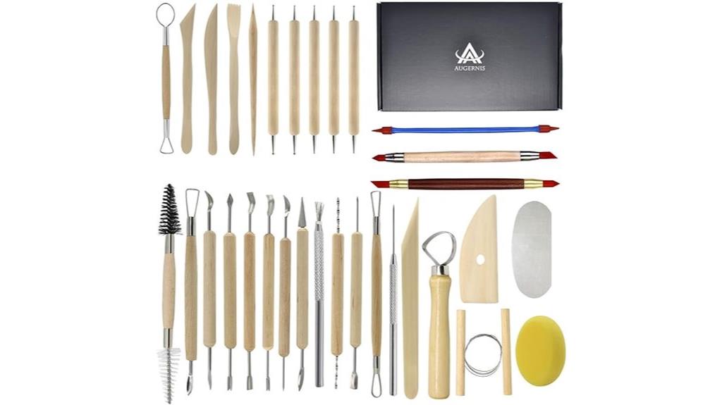 32 piece ceramic carving set