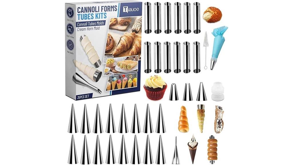 35 piece cream horn molds