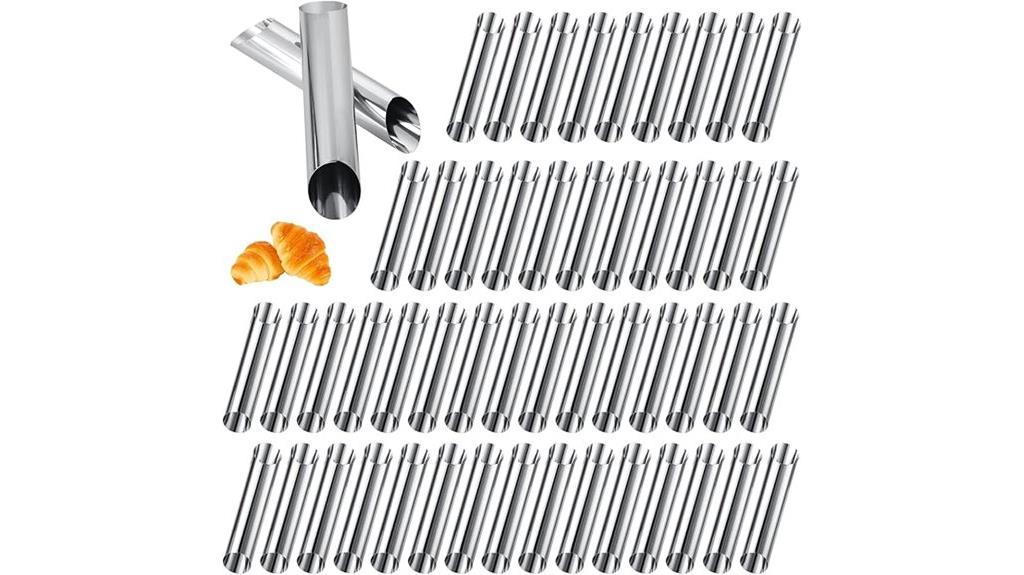 50 stainless steel cannoli molds