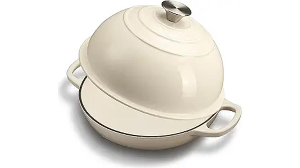 6 quart white dutch oven