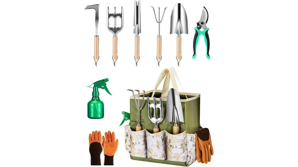 9 piece steel garden tools