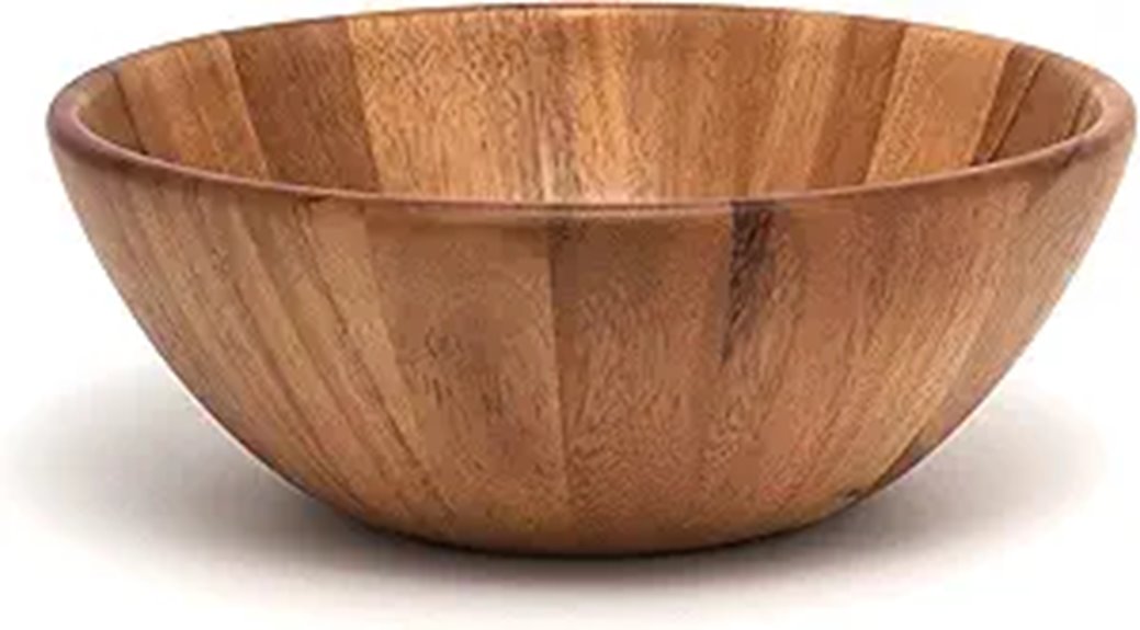 acacia round flair bowl