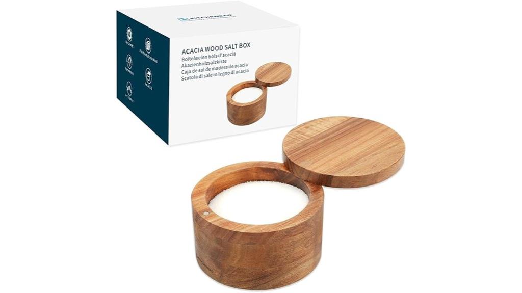acacia salt cellar lid