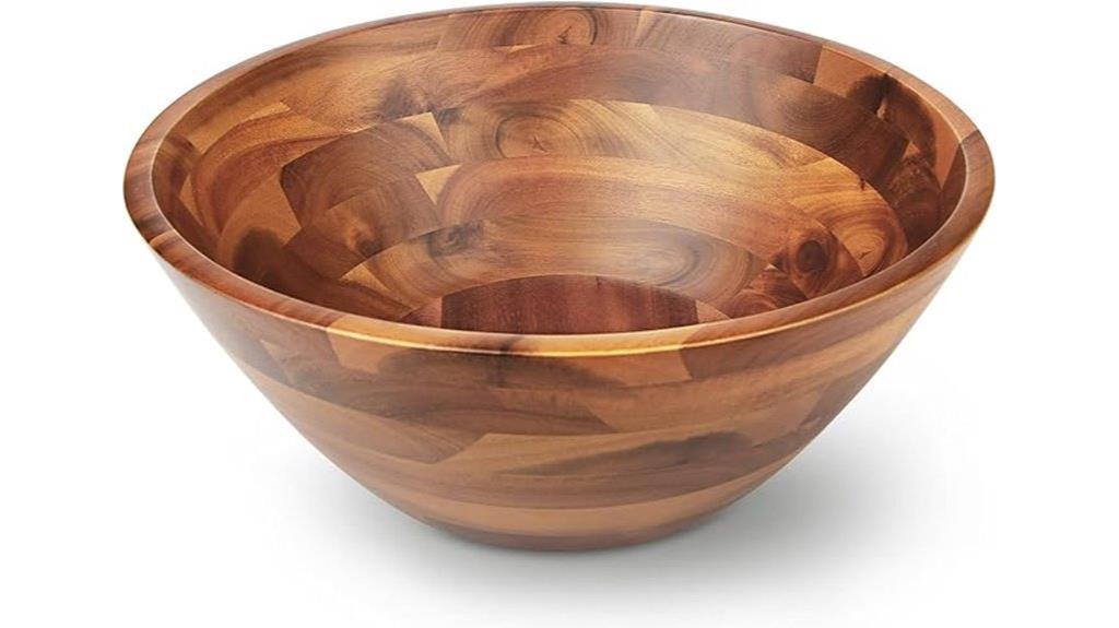 acacia wood fruit bowl