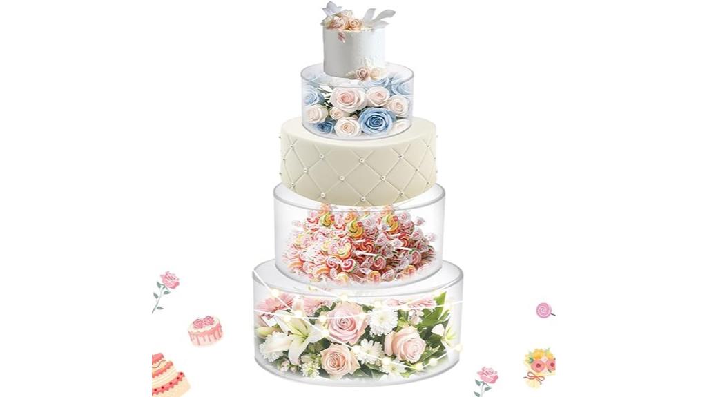 acrylic led cake stand