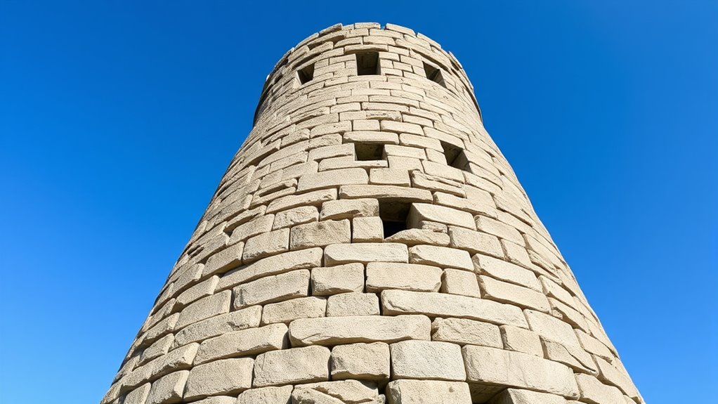 ancient megalithic triangular tower