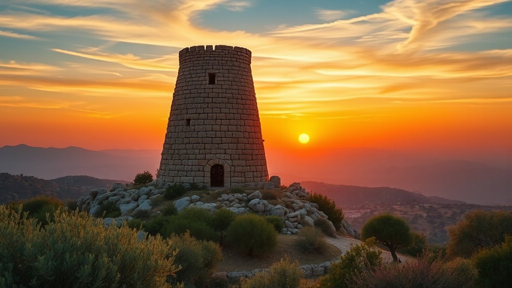 ancient sardinian nuraghe towers