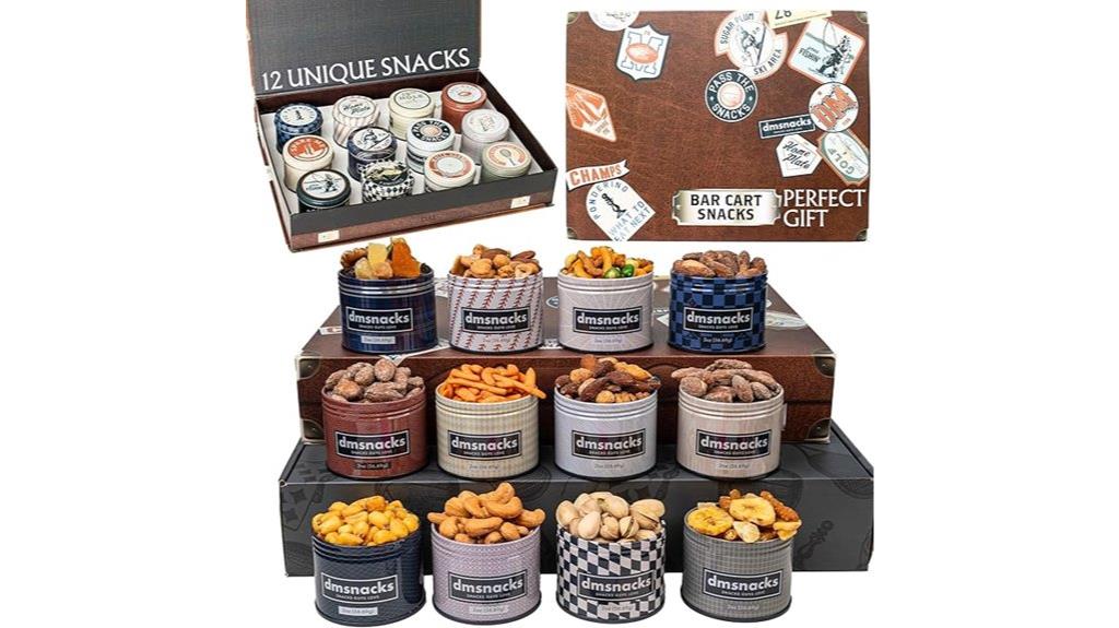 assorted nuts snack basket
