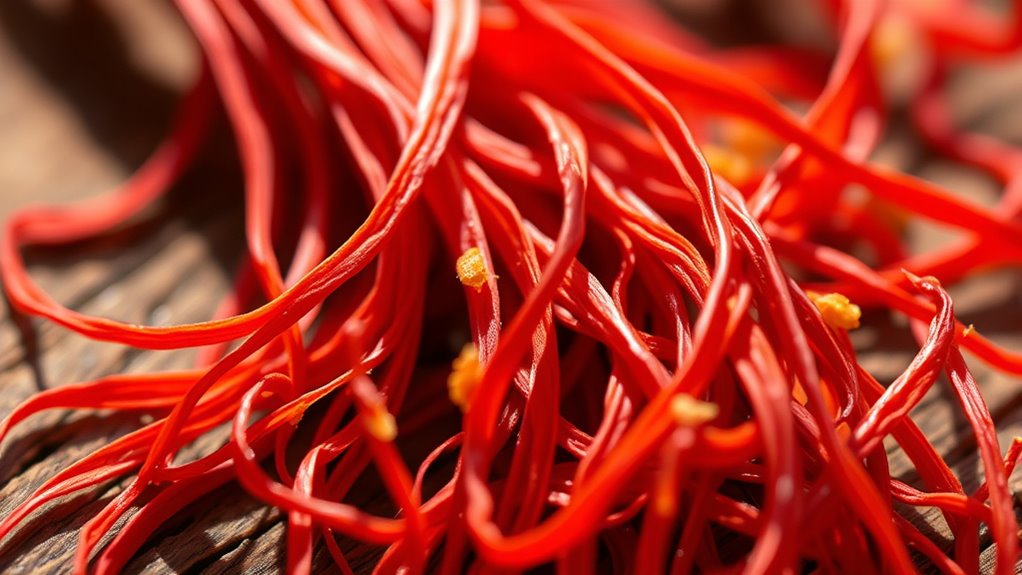 authentic fresh saffron selection