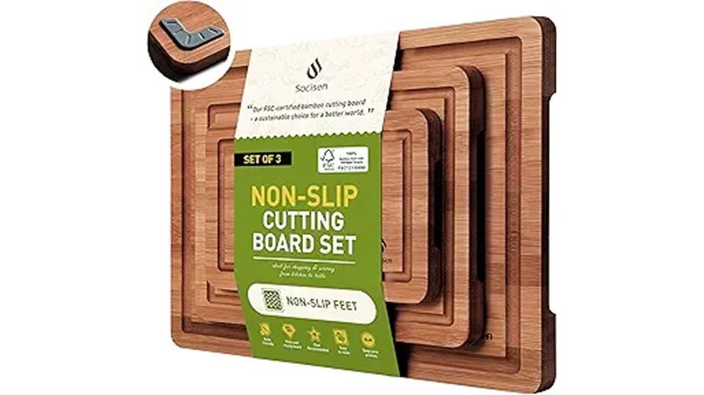bamboo cutting board set