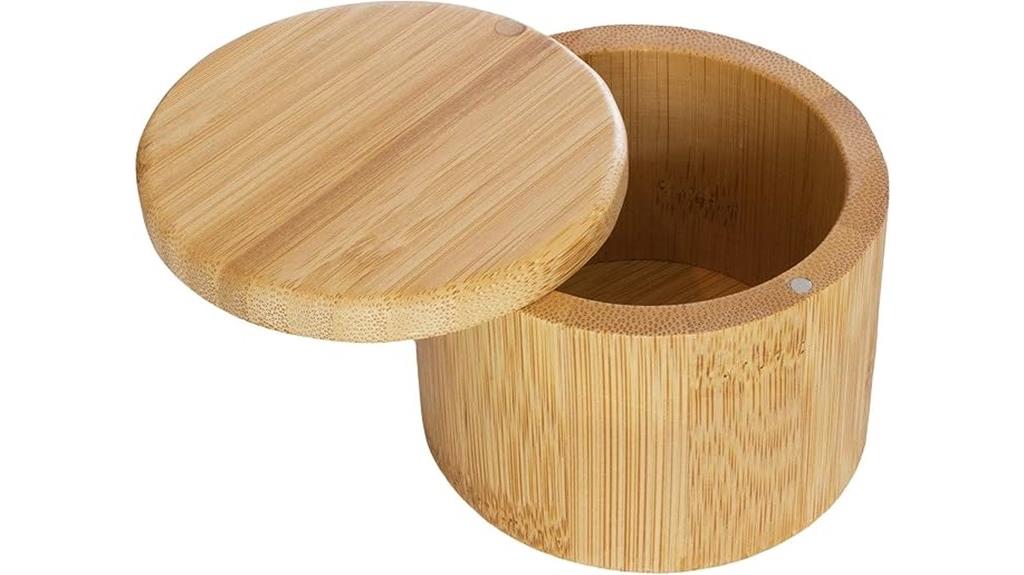 bamboo salt cellar lid