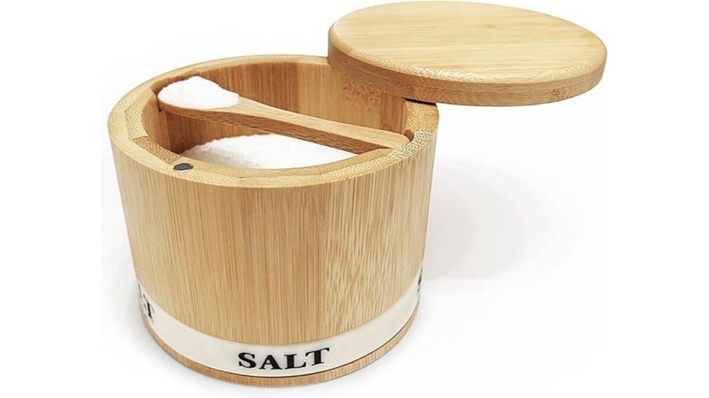 bamboo salt storage container