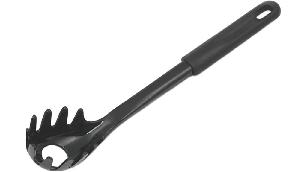 black nylon pasta fork