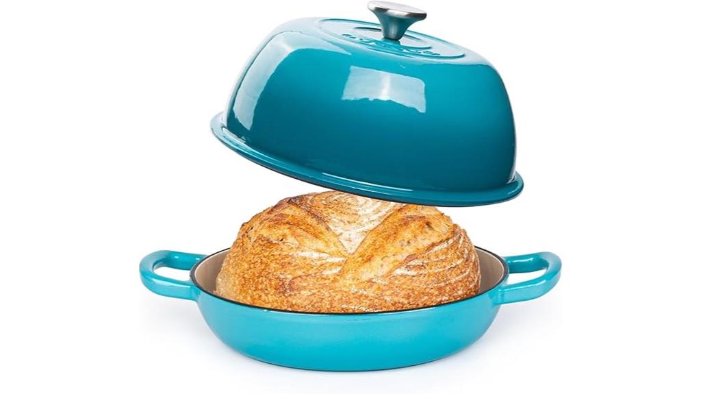 blue enamel dutch oven