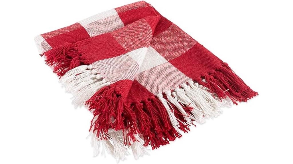 buffalo check tassel blanket