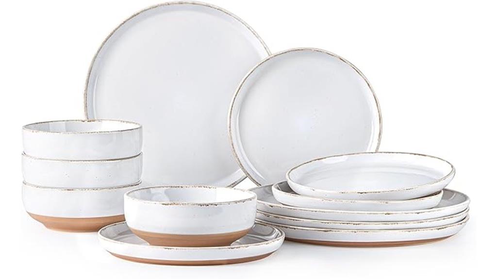 ceramic dinnerware for four
