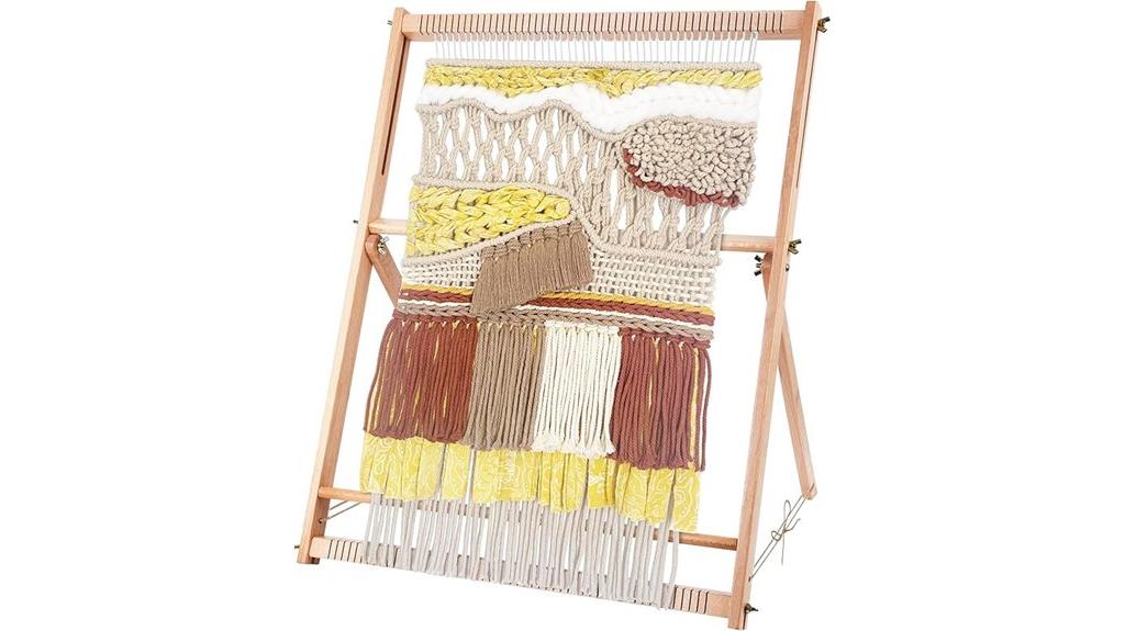 child and adult weaving loom