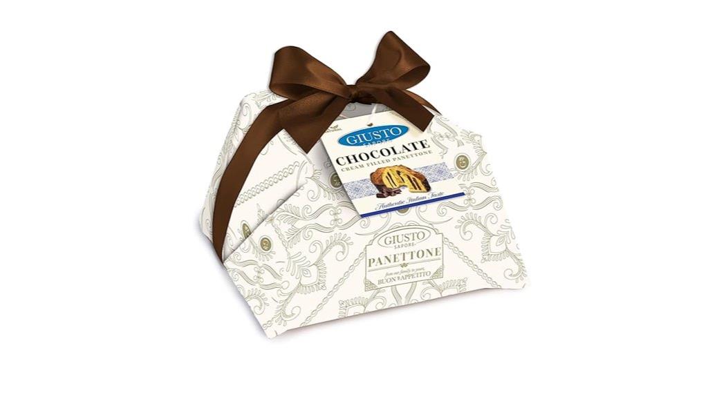 chocolate cream filled panettone