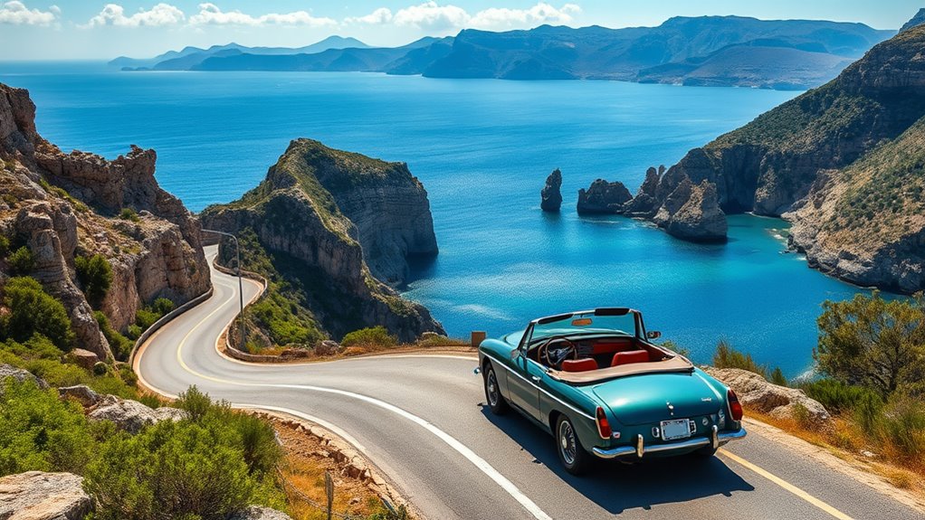 coastal scenic drive with beaches