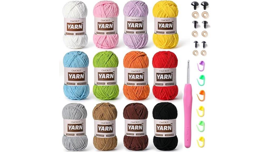 colorful bulky yarn set