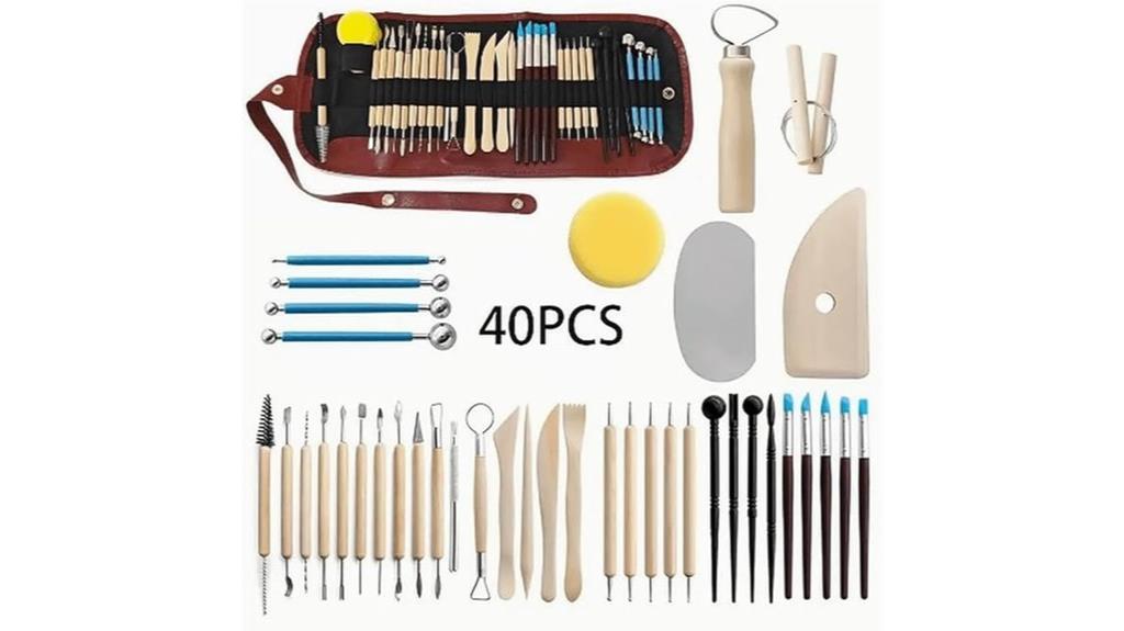 complete 40 piece clay tool set