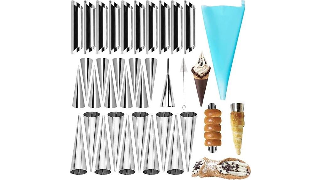 cream horn and cannoli molds