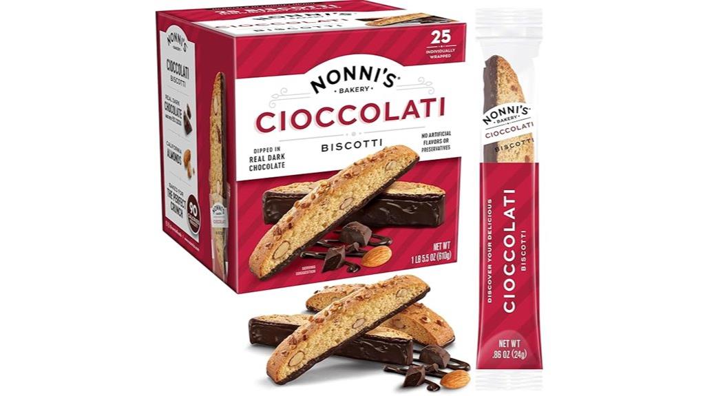 dark chocolate almond biscotti