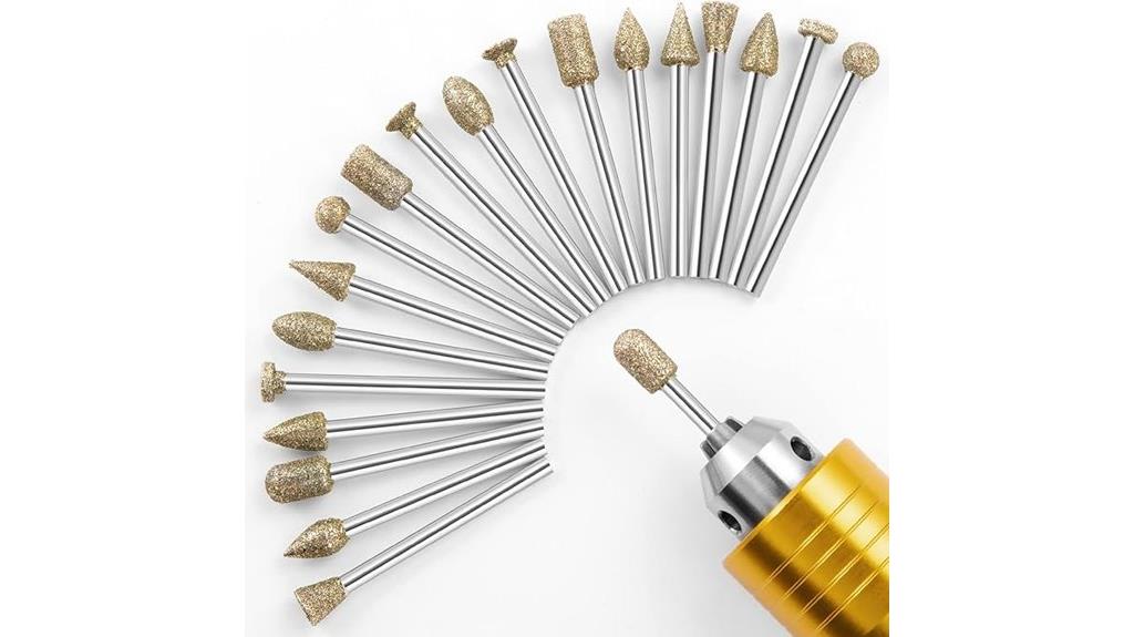 diamond burr rotary set