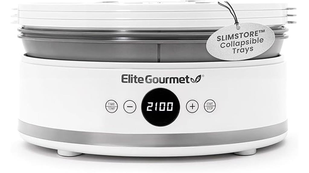 digital dehydrator with collapsible trays