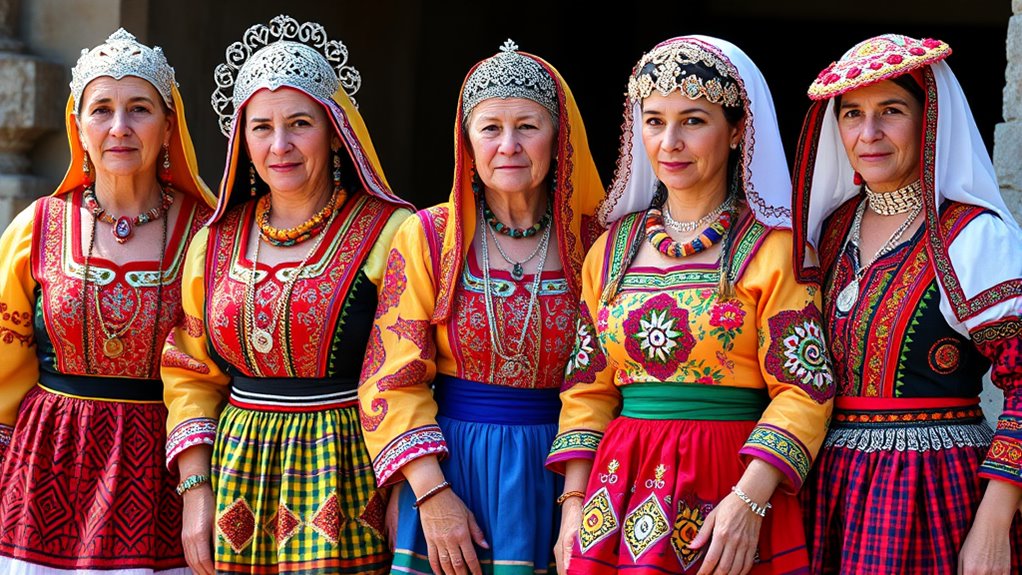 distinctive regional headdress styles