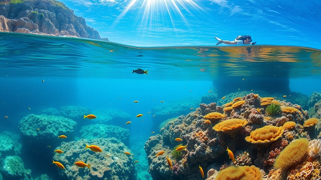 diving paradise with vibrant marine life