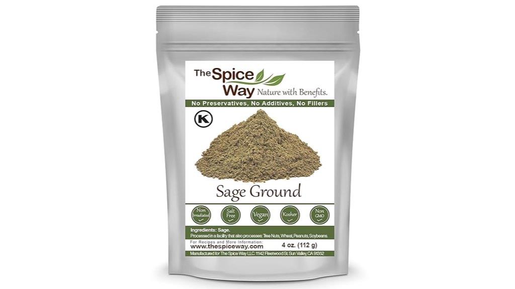 dried sage herb powder