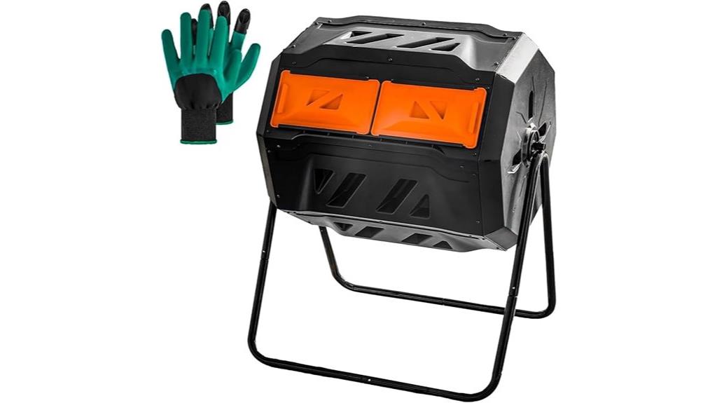 dual chamber outdoor compost bin