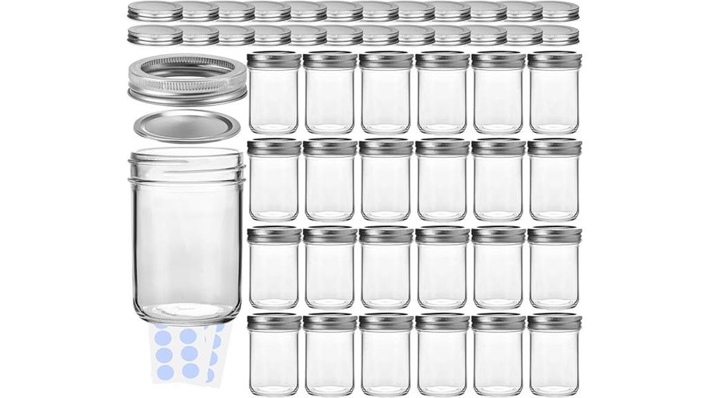 eight ounce mason jars