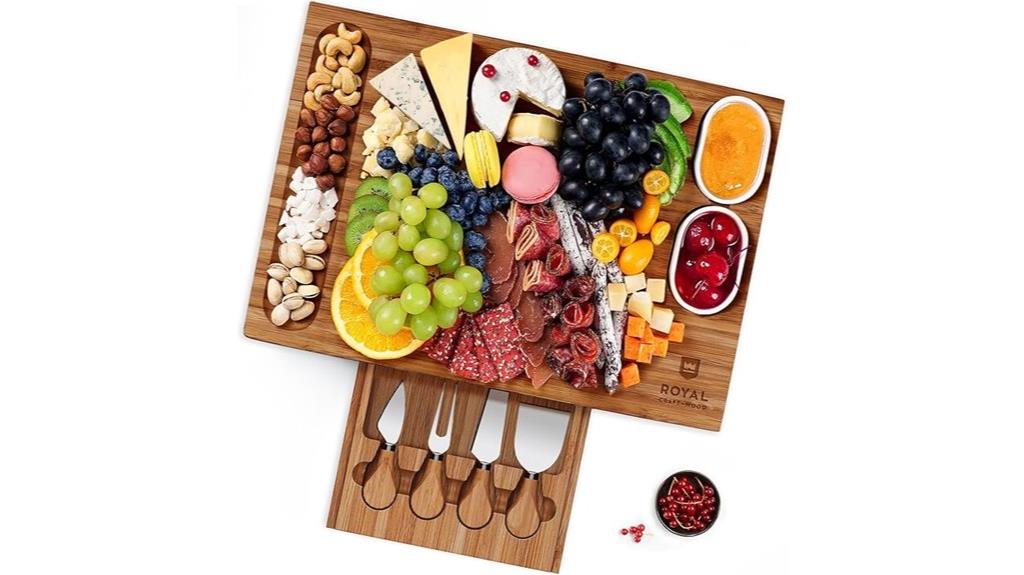 elegant bamboo serving set