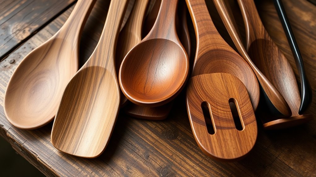 elegant durable olive wood utensils