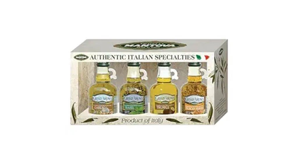 elegant flavored olive oil set