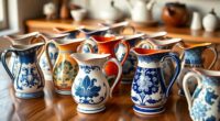 elegant italian ceramic pitchers