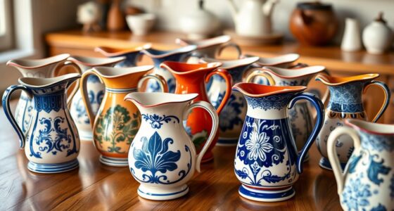 elegant italian ceramic pitchers