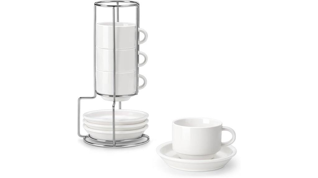 elegant porcelain espresso set