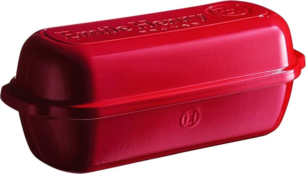 emile henry burgundy bread baker