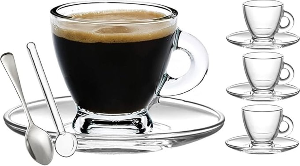 espresso cups with saucers