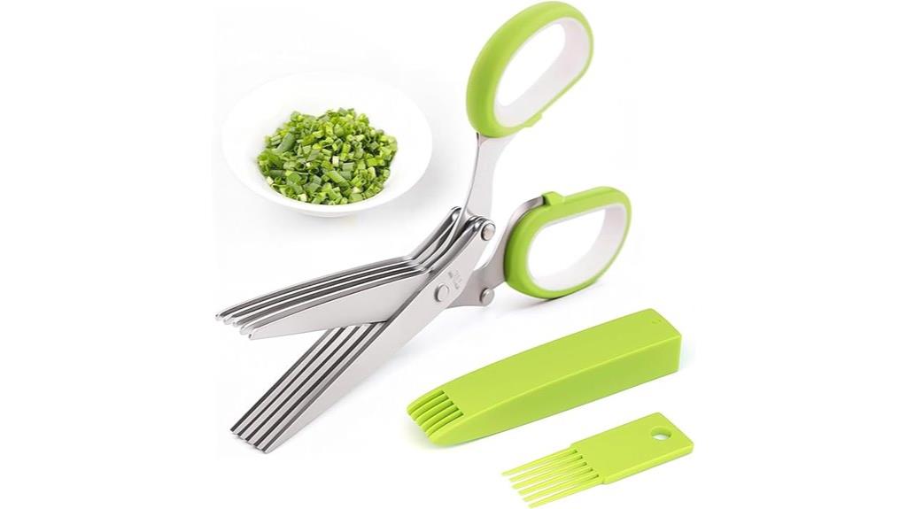 five blade herb scissors