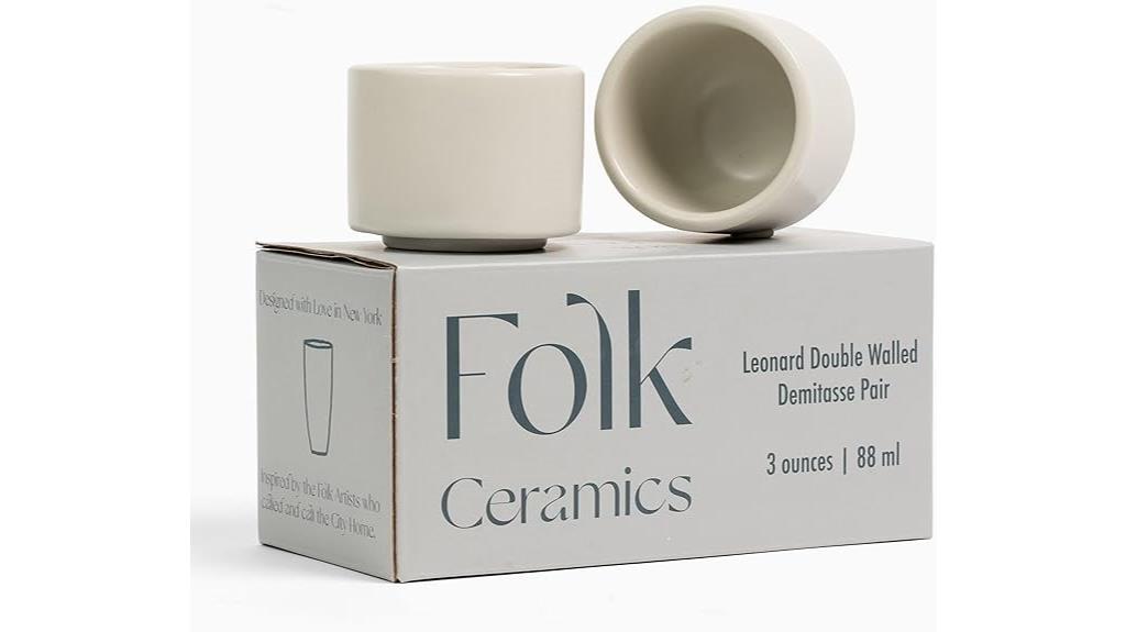 folk ceramics espresso set