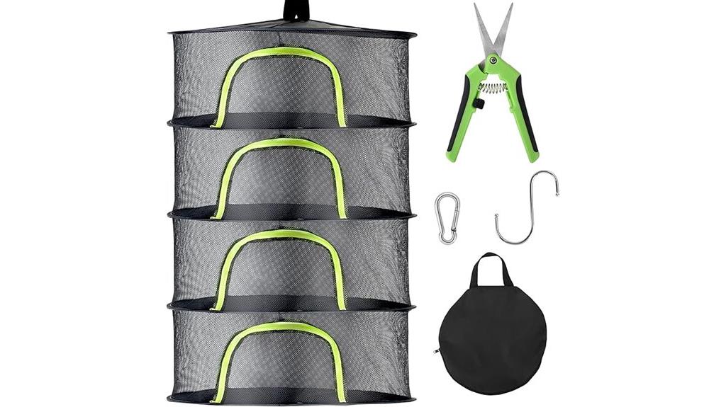 four layer hanging herb rack