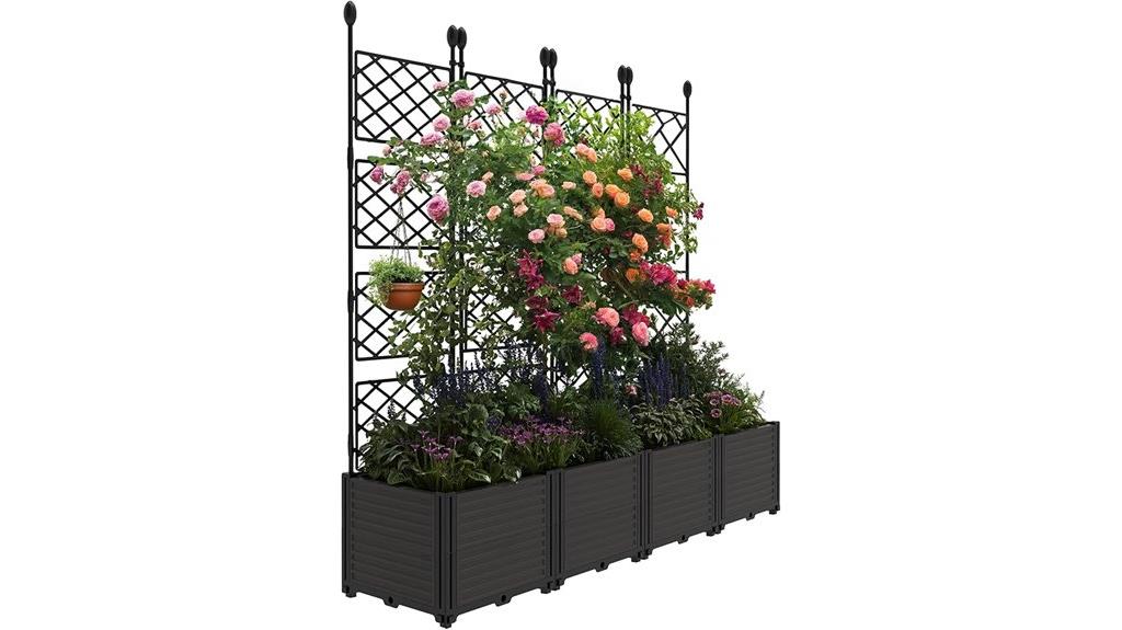 four pack plastic garden trellises