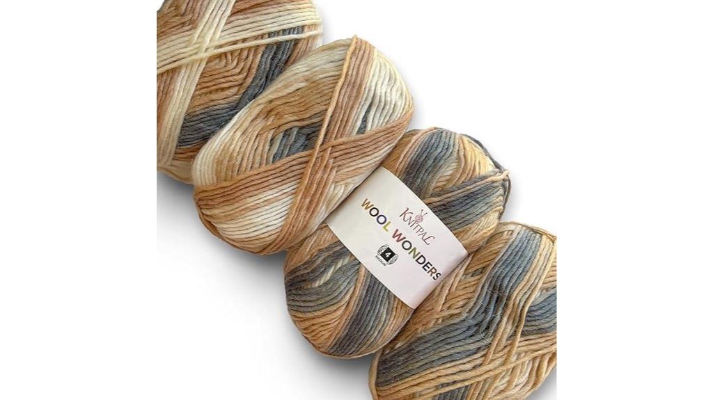 four pack wool yarn