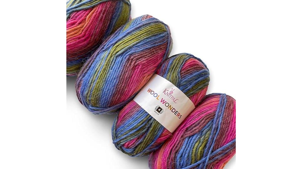 four pack wool yarn