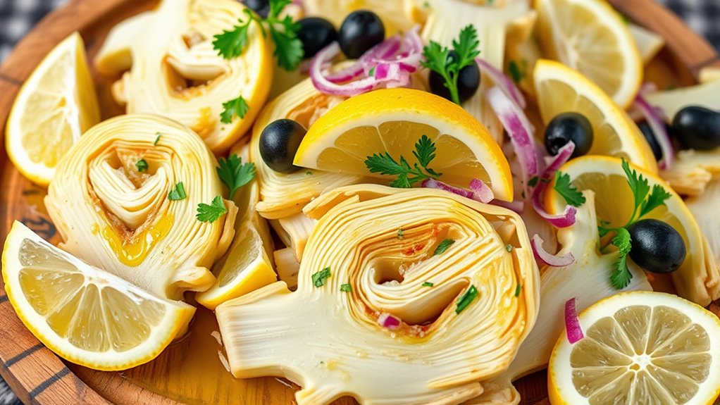 fresh vibrant artichoke salad