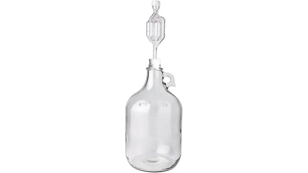 glass jug with bung